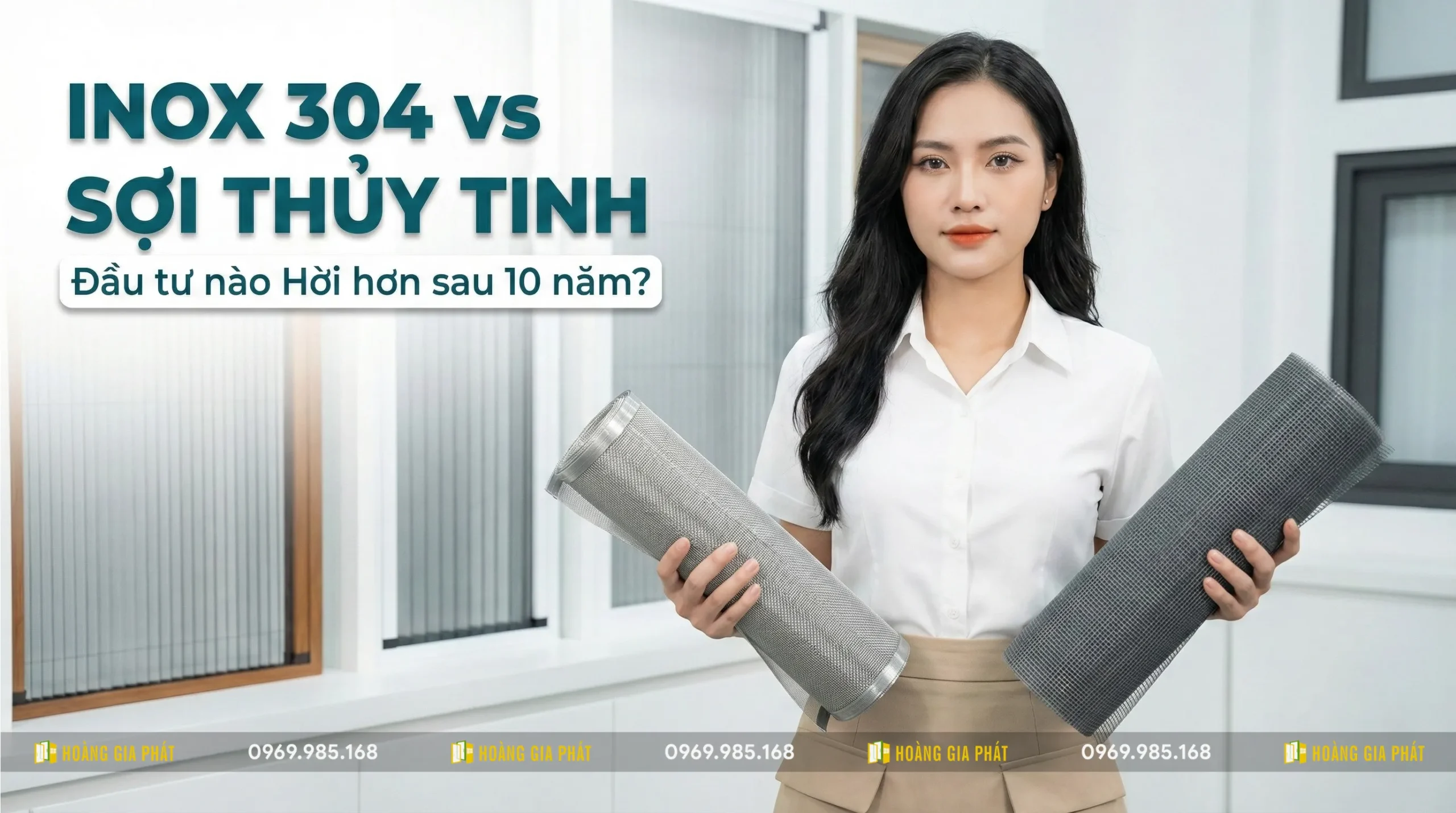 7 tiêu chí so sánh giá cửa lưới Inox 304 và Sợi thủy tinh: Đầu tư nào hời hơn?