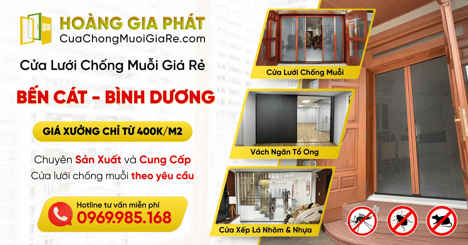 Cửa Lưới Chống Muỗi Bến Cát, Bình Dương Giá Rẻ - Cửa Lưới Hoàng Gia Phát