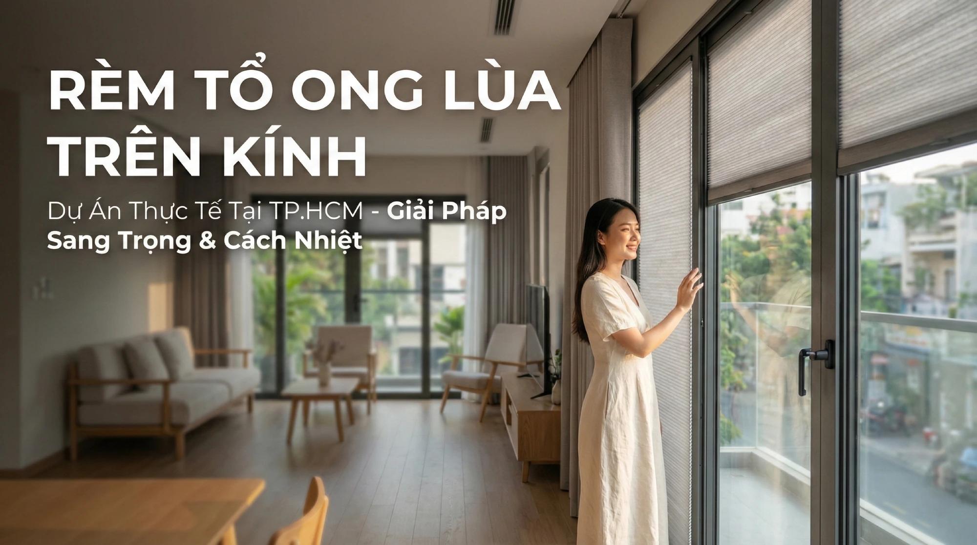 Rèm Tổ Ong Lùa Trên Kính Đẹp – Sang Trọng – Cách Nhiệt | Dự Án Thực Tế Tại TP.HCM Rèm Tổ Ong Lùa Trên Kính Đẹp – Sang Trọng – Cách Nhiệt | Dự Án Thực Tế Tại TP.HCM