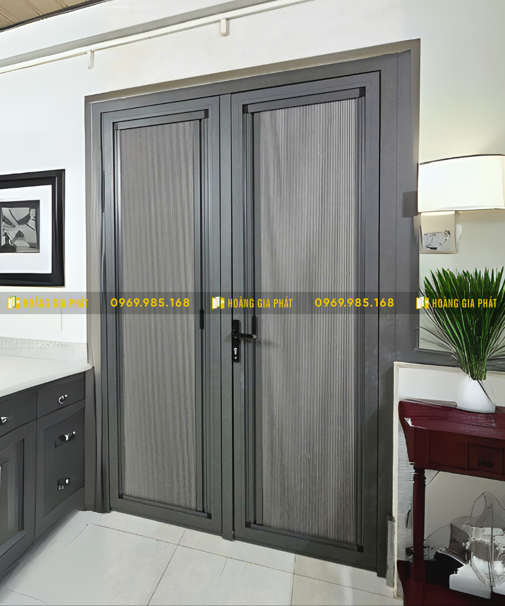 Rèm tổ ong lùa trên kính - Cửa Lưới Hoàng Gia Phát